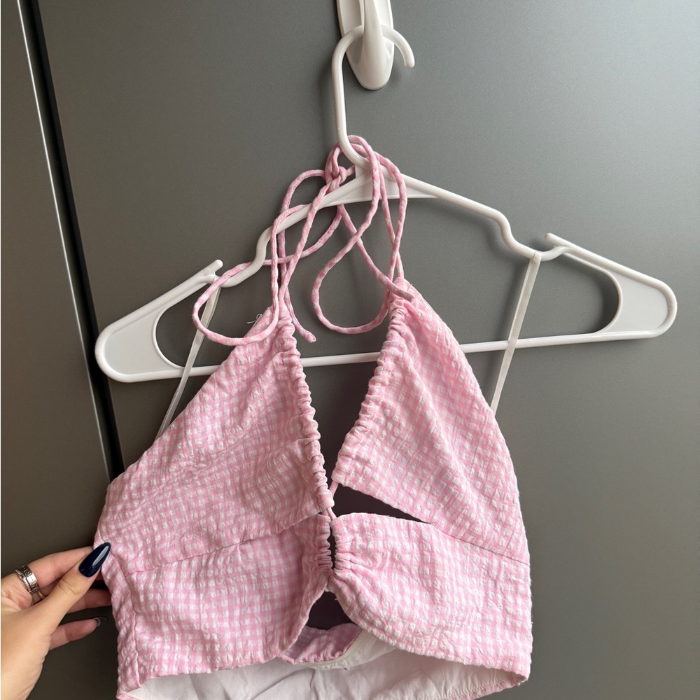 Princess Polly Pink Checkered Tank Top